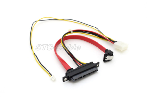 SATA 22pin để Latching SATA 7pin với LP4pin 2pin cáp điện