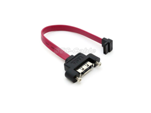 SATA 7 Pin 90 độ đến 180 độ với khung cố định màu đỏ M/F